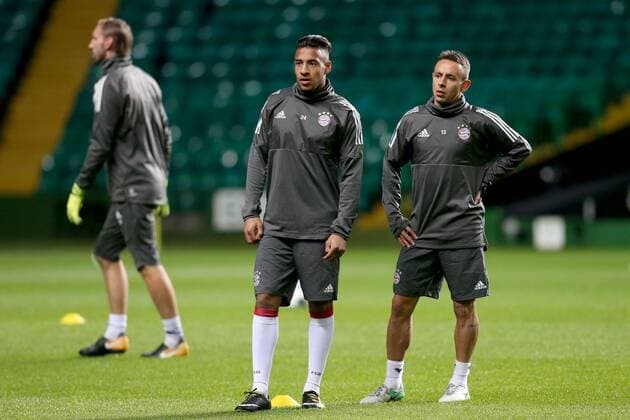 Corentin Tolisso FC Bayern Muenchen 24 Rafinha FC Bayern Muenchen 13 Training Celtic Glasgow vs Bayern Munich Champions League Football 30 10 2017 Glasgow Copyright: xLanger Eibner-Pressefotox EP_HLR