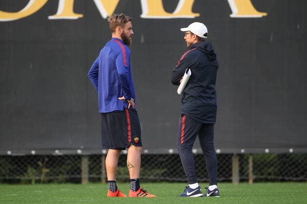 Daniele De Rossi, Eusebio Di Francesco Roma 30-10-2017 Football Champions League 2017 2018 Training AS Roma Allenamenti Foto Gino Mancini Insidefoto ginoxmancini