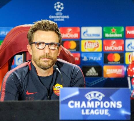October 30th 2017, Rome, Italy; press conference PK Pressekonferenz for AS Roma before their Champions League game versus Chelsea on 31st October in Rome; Eusebio Di Francesco  ActionPlus11946463