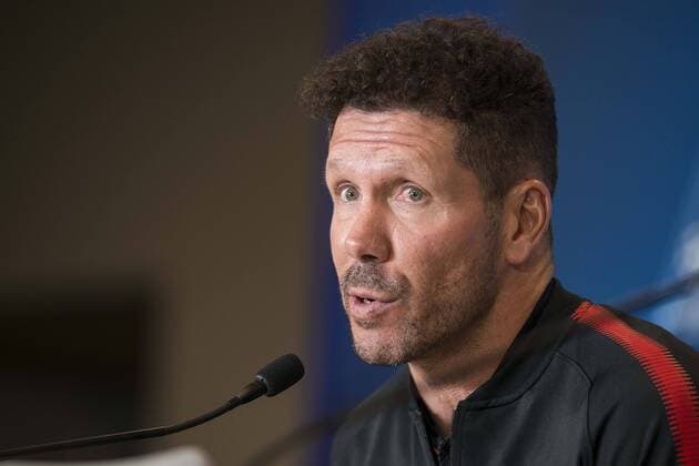 Atletico de Madrid coach Diego Simeone during press conference PK Pressekonferenz day before UEFA Champions League match between FK Qarabag and Atletico de Madrid at Wanda Metropolitano in Madrid, Spain. October 30, 2017.  (20171030034)