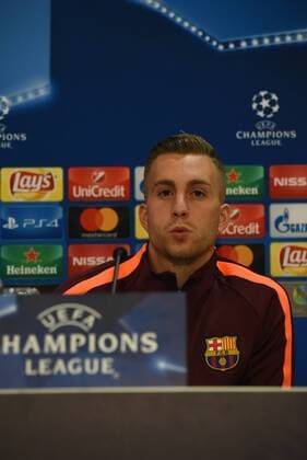 Right wing forward Gerard Deulofeu of FC Barcelona Barca First training and press conference PK Pressekonferenz of FC Barcelona in Piraeus for the UEFA Champions League match gainst Olympiakos Piraeus, in Piraeus on October 30, 2017
