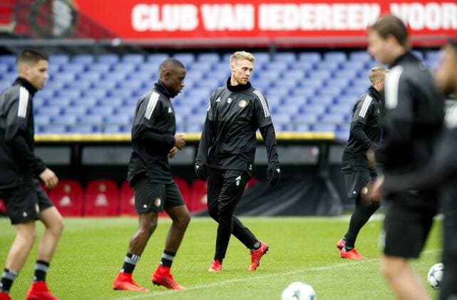 Fußball, CL, Feyenoord Rotterdam Training 31-10-2017 VOETBAL: TRAINING FEYENOORD: ROTTERDAM Nicolai Jorgensen (Feyenoord) Foto: SCS Michel Utrecht xVIxVIxImagesx xSoenarxChamidxsportfotografiexIVx 9170944