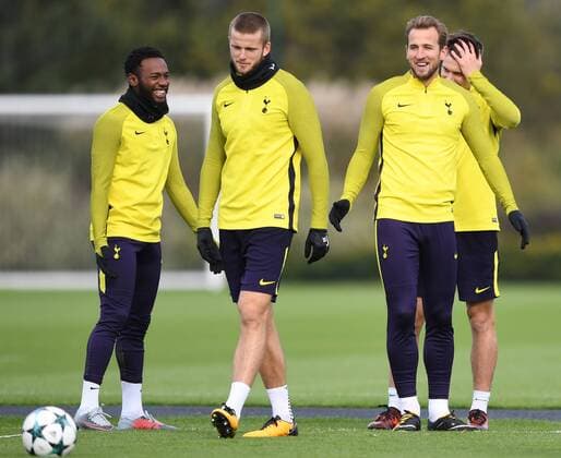 Tottenham Hotspur Training Harry Kane and Eric Dier during the Tottenham Hotspur training session at Hotspur Way, Enfield Content Not Available For UK Newspapers Copyright: xSimonxDaelx FIL-10887-0017