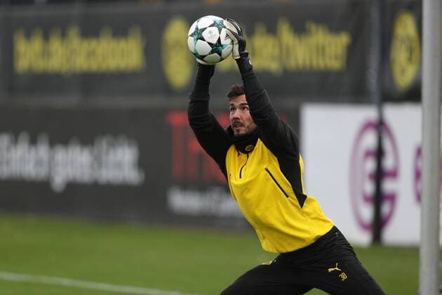 Fußball Champions League Saison 2017 2018 Training von Borussia Dortmund am 31 10 2017 in Dortmund Nordrhein Westfalen Roman BUERKI Borussia Dortmund Kirchner TimxRehbein