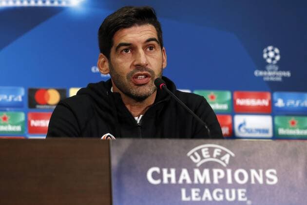 coach Paulo Fonseca of FC Shakhtar Donetsk during a press conference PK Pressekonferenz prior the UEFA Champions League group F match between Shakhtar Donetsk and Feyenoord Rotterdam at Metalist Stadium on October 31, 2017 in Kharkiv, Ukraine UEFA Champions League 2017 2018 xVIxVIxImagesx xMauricexvanxSteenxIVx 9172701