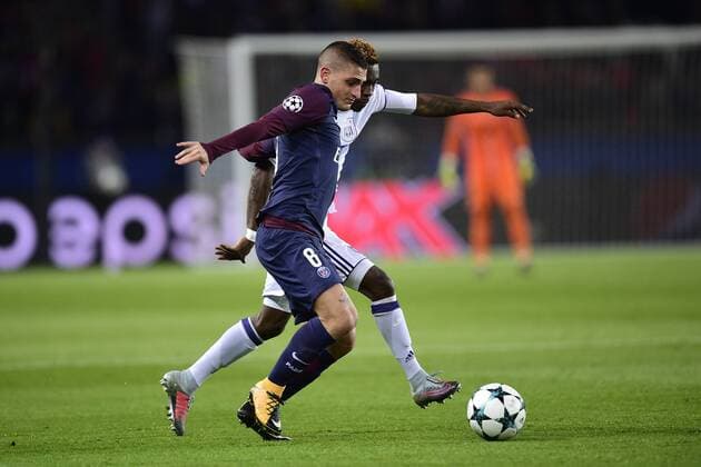 VERRATTI Marco PSG vs Henry Onyekuru Anderlecht FOOTBALL PSG vs Anderlecht Ligue des Champions 31 10 2017 JBAutissier Panoramic 