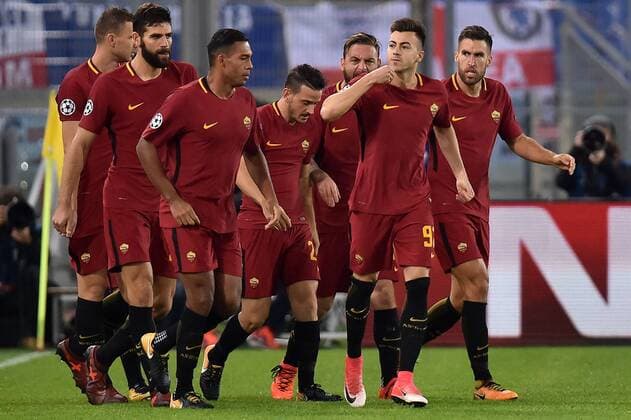 Esultanza Gol Stephan El Shaarawy Roma Goal celebration Roma 31-10-2017 Stadio Olimpico Calcio Uefa Champions League 2017 2018 Group C AS Roma - Chelsea Foto Andrea Staccioli Insidefoto andreaxstaccioli
