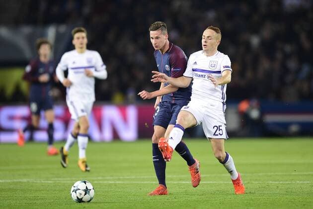 DRAXLER Julian PSG vs Adrien Trebel Anderlecht FOOTBALL PSG vs Anderlecht Ligue des Champions 31 10 2017 JBAutissier Panoramic 
