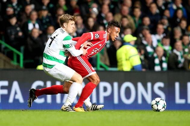 Stuart Armstrong Celtic Glasgow 14 Corentin Tolisso Bayern Muenchen 24 Celtic Glasgow vs Bayern Munich Champions League Football 31 10 2017 Glasgow Copyright: xLanger Eibner-Pressefotox EP_HLR