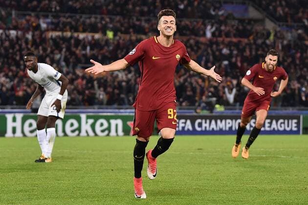 Roma 31 10 2017 - Champions League Roma-Chelsea foto Insidefoto Image nella foto: esultanza gol Stephan El Shaarawy 