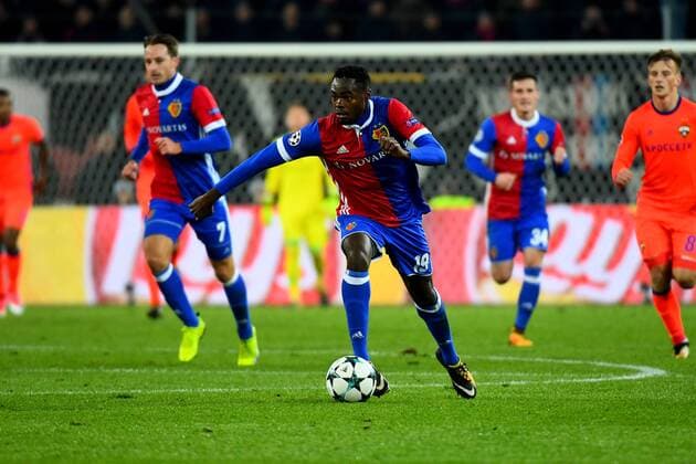 31st October 2017, St Jakob-Park, Basel, Switzerland; UEFA Champions League, FC Basel versus CSKA Moscow; Dimitri Oberlin of FC Basel runs with the ball  ActionPlus11946663