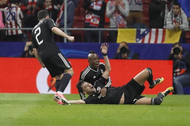 Qarabag s midfielder Miguel Marcos Michel jubilates the first goal of the the team during the UEFA Champions League groups phase match between Atletico de Madrid and Qarabag at the Wanda Metropolitano stadium in Madrid, Spain, 31 October 2017. Atletico de Madrid vs. Qarabag !ACHTUNG: NUR REDAKTIONELLE NUTZUNG!  Copyright: xJuanxCarlosxHidalgox MAD032 20171031-636450837628668191
