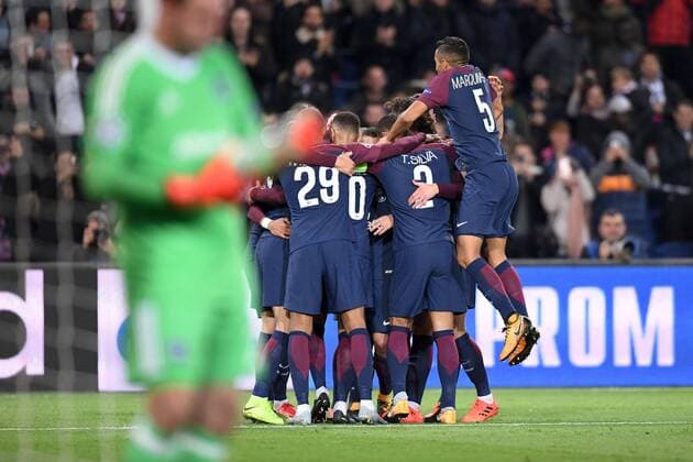 EQUIPE DE FOOTBALL DU PSG JOIE FOOTBALL Paris SG vs Anderlecht Ligue des Champions 31 10 2017 AnthonyBIBARD FEP Panoramic 