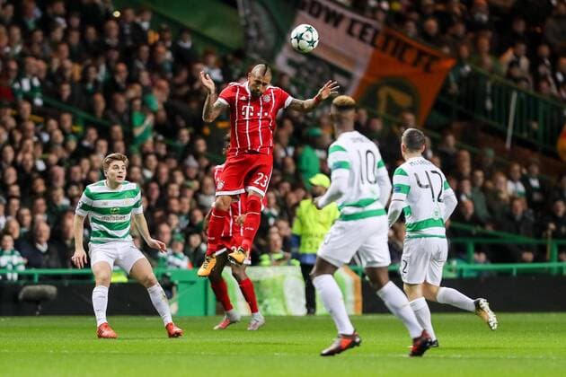 Glasgow Scotland 31 10 2017 UEFA Champions League 2017 18 Season Group Stage Group B 4 Gameday Celtic Glasgow FC Bayern Munich Arturo Erasmo Vidal FCB in action DeFodi048