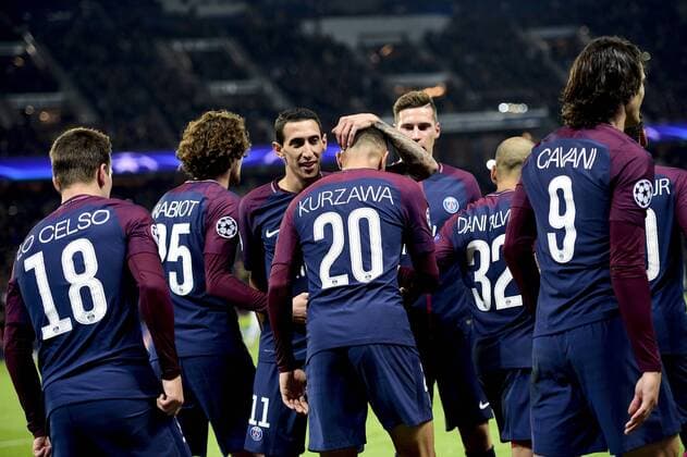 joie des joueurs du PSG apres le second but de KURZAWA Layvin PSG FOOTBALL PSG vs Anderlecht Ligue des Champions 31 10 2017 JBAutissier Panoramic 