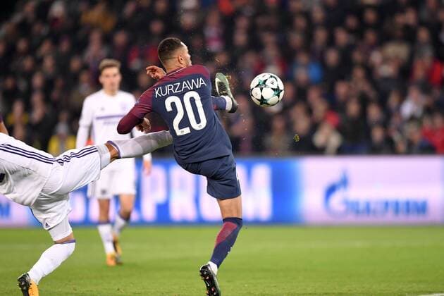 20 LAYVIN KURZAWA psg BUT FOOTBALL Paris SG vs Anderlecht Ligue des Champions 31 10 2017 AnthonyBIBARD FEP Panoramic 