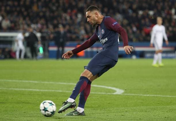 PSG s Layvin Kurzawa scores a goal during a soccer game between French team Paris Saint-Germain Football Club and Belgian club RSC Anderlecht, Tuesday 31 October 2017 in Paris, France, the fourth match in the group stage (Group B) of the UEFA Champions League competition. VIRGINIExLEFOUR  x05193187x