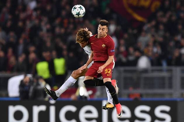 As Roma 31 10 2017 - Champions League Roma-Chelsea foto Antonello Sammarco Image nella foto: Stephan El Shaarawy-Marcos Alonso 