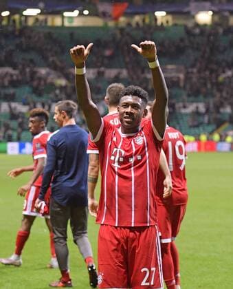 31 10 2017 Football UEFA Champions League 2017 2018 Group Stage 4 Gameday Celtic Glasgow FC Bayern Munich at Celtic Park Stadium Glasgow Scotland Final David Alaba FC Bayern Munich