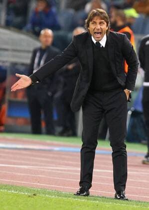 31st October 2017, Stadio Olimpico, Rome, Italy; UEFA Champions League, Roma versus Chelsea; Antonio Conte coach of Chelsea on the touchline  ActionPlus11946775