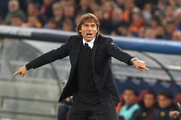 31st October 2017, Stadio Olimpico, Rome, Italy; UEFA Champions League, Roma versus Chelsea; Antonio Conte coach of Chelsea on the touchline  ActionPlus11946776