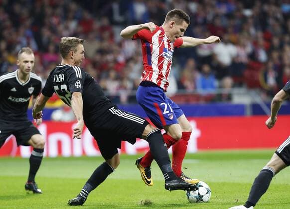 PARTIDO FASE DE GRUPOS CHAMPIONS LEAGUE GRUPO C ENTRE EL ATLETICO DE MADRID Y EL QARABAG. 