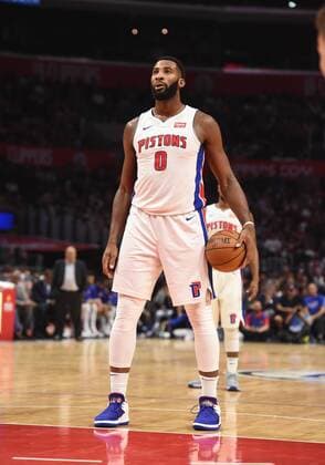 LOS ANGELES, CA - OCTOBER 28: Detroit Pistons Center Andre Drummond (0) prepares to shoot a free throw during an NBA Basketball Herren USA game between the Detroit Pistons and the Los Angeles Clippers on October 28, 2017 at STAPLES Center in Los Angeles, CA. (Photo by Chris Williams Icon Sportswire) NBA: OCT 28 Pistons at Clippers Icon00717102819489 EDITORIAL USE ONLY