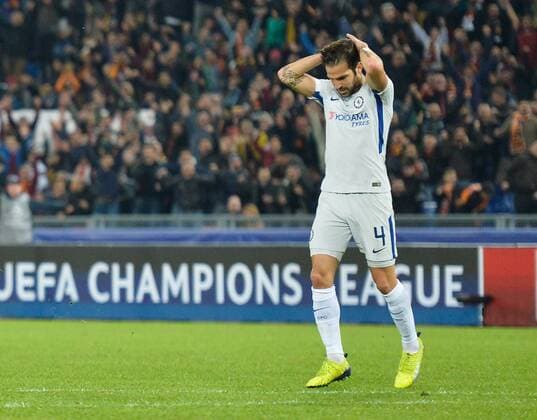 October 31, 2017 - Rome, Italy - Cesc Fabregas during the Champions League football match A.S. Roma vs Chelsea Football Club at the Olympic Stadium in Rome, on october 31, 2017. AS Roma v Chelsea FC - UEFA Champions League  - ZUMAn230 20171031_zaa_n230_418 Copyright: xSilviaxLorex