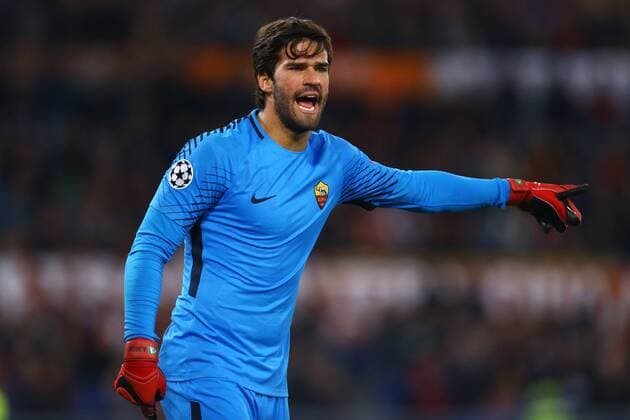 October 31, 2017 - Rome, Italy - Alisson Becker of Roma during the UEFA Champions League football match AS Roma vs Chelsea on October 31, 2017 at the Olympic Stadium in Rome. AS Roma v Chelsea FC - UEFA Champions League  - ZUMAn230 20171031_zaa_n230_460 Copyright: xMatteoxCiambellix