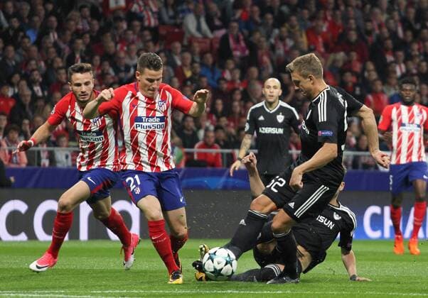 Atletico de MadridÂ s forward Gameiro during Champions League match between Atletico Madrid and Qarabag at the Wanda Metropolitano stadium in Madrid Tuesday Oct 31th 2017  xIrinaxR.xH.x xAFP7x xAtxMadridxvxQarabag,xChampionsxLeague,xSpain,xOctx31thx2017x