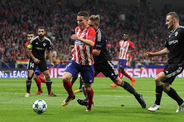 Atletico de MadridÂ s forward Gameiro during Champions League match between Atletico Madrid and Qarabag at the Wanda Metropolitano stadium in Madrid Tuesday Oct 31th 2017  xIrinaxR.xH.x xAFP7x xAtxMadridxvxQarabag,xChampionsxLeague,xSpain,xOctx31thx2017x