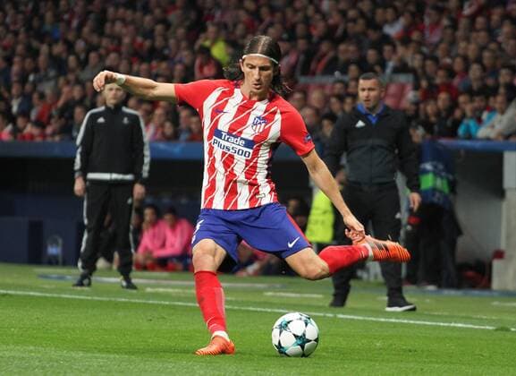 Atletico de MadridÂ s defense Filipe Luis during Champions League match between Atletico Madrid and Qarabag at the Wanda Metropolitano stadium in Madrid Tuesday Oct 31th 2017  xIrinaxR.xH.x xAFP7x xAtxMadridxvxQarabag,xChampionsxLeague,xSpain,xOctx31thx2017x