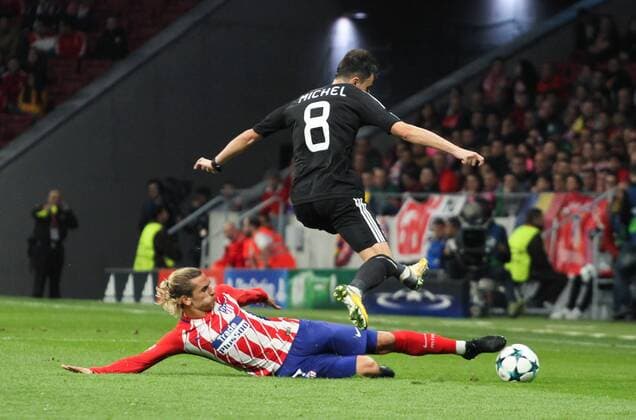 Atletico de MadridÂ s forward Griezmann during Champions League match between Atletico Madrid and Qarabag at the Wanda Metropolitano stadium in Madrid Tuesday Oct 31th 2017  xIrinaxR.xH.x xAFP7x xAtxMadridxvxQarabag,xChampionsxLeague,xSpain,xOctx31thx2017x