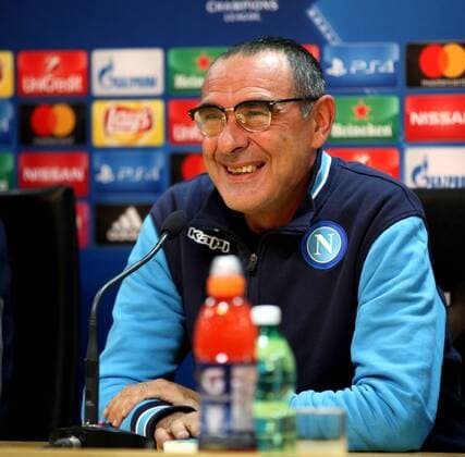 Italy: press conference PK Pressekonferenz Naples Soccer by Maurizio This afternoon at Castel Volturno where the Napoli team was trained, a pre-press conference was held for tomorrow s Champions League match between Napoli and Manchester City. The conference was attended by Napoli coach Maurizio Sarri and player Josè Marìa Callejón. Naples Campania Napoli Italy Centro sportivo Holdayn di Castel Volturno  FabioxSassox xPacificxPress
