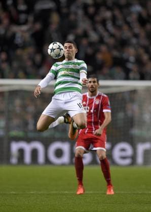 31 10 2017 Football UEFA Champions League 2017 2018 Group Stage 4 Gameday Celtic Glasgow FC Bayern Munich at Celtic Park Stadium Glasgow Scotland Tom Rogic Celtic Glasgow header