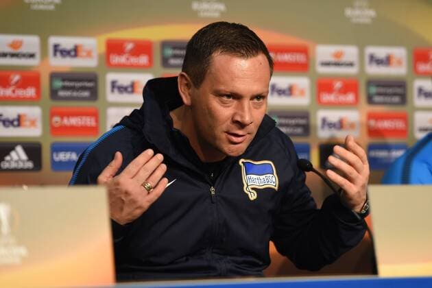 Football Men 2017 18 Europa League Hertha BSC Press Conference Head Coach Pal Dardai Hertha BSC 01 11 17 Copyright: xMichaelxHundtx xMatthiasxKochx