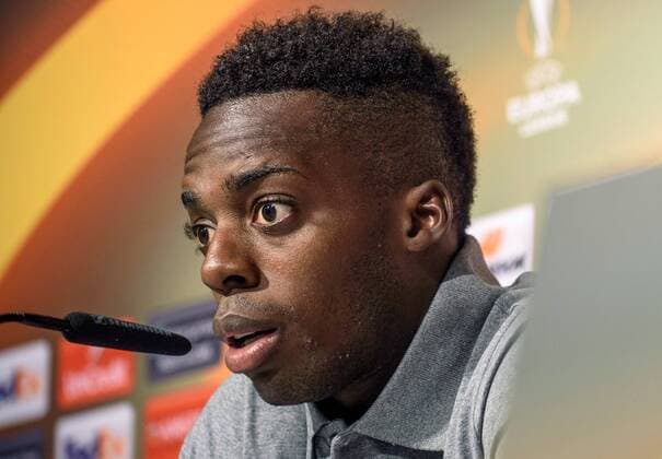 Athletic Club Bilbao s striker Inaki Williams delivers a press conference PK Pressekonferenz at the San Mames stadium in Lezama, Basque Country, Spain, 01 November 2017. Athletic Club will face Ostersund for the UEFA Europa League tomottow. Athletic Club s training session !ACHTUNG: NUR REDAKTIONELLE NUTZUNG!  Copyright: xJavierxZorrillax LEZ001 20171101-636451586054242209