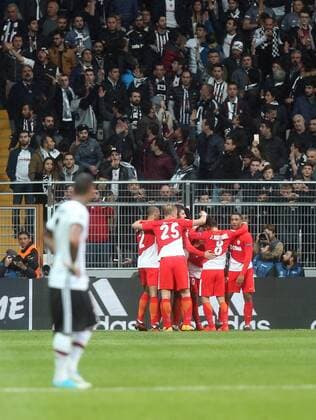 Monaco players celebrates their goal during Besiktas vs. Monaco UEFA Champions League game at Vodafone Park, Istanbul, November 1st, 2017.  Copyright: TolgaxAdanali 15844215