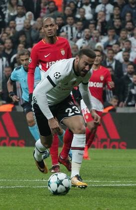 Cenk Tosun of Besiktas during the UEFA Champions league Group G match between Besiktas and Monaco at Vodafone Arena in Istanbul on November 01 , 2017. 