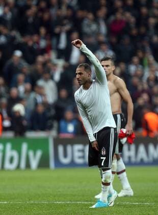 Ricardo Quaresma and Besiktas players celebrates after Besiktas vs. Monaco UEFA Champions League game at Vodafone Park, Istanbul, November 1st, 2017.  Copyright: TolgaxAdanali 15844296