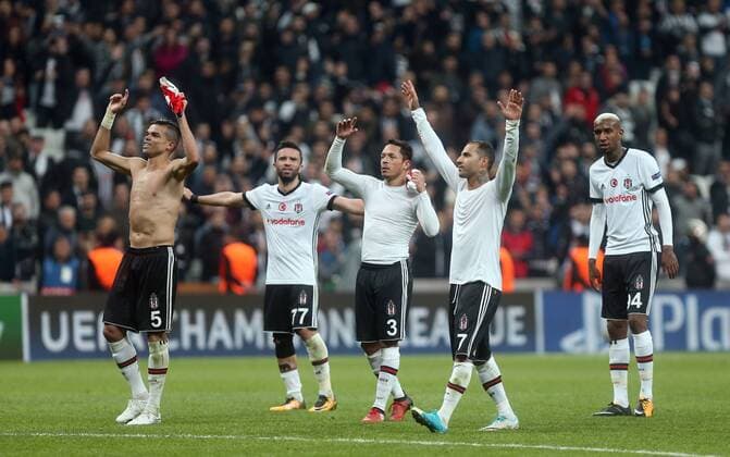 Ricardo Quaresma, Pepe and Besiktas players celebrates after Besiktas vs. Monaco UEFA Champions League game at Vodafone Park, Istanbul, November 1st, 2017.  Copyright: TolgaxAdanali 15844299