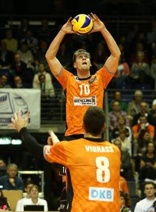 Sebastian Kühner 10 Graham Vigrass Sport Volleyball Bundesliga Men Season 2017 2018 01 11 2017 BR Volleys Berlin BRV vs TV Rottenburg
