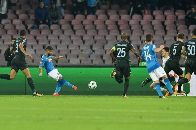 As Napoli 01 11 2017 - Champions League Napoli-Manchester City foto Antonello Sammarco Image nella foto: gol Lorenzo Insigne 