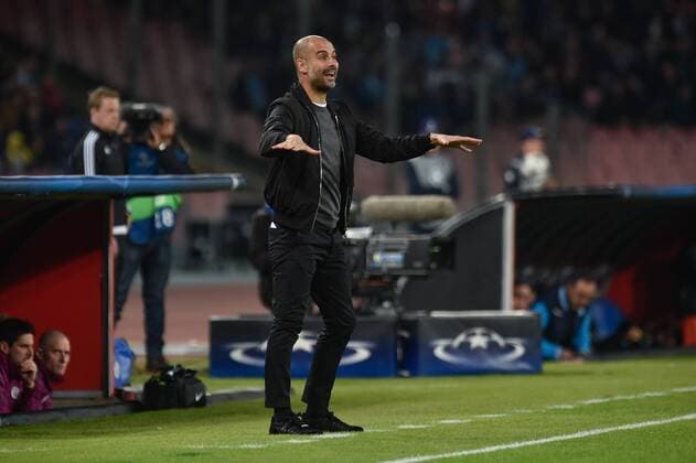 Josep Guardiola of Manchester City during the UEFA Champions League group F match between Napoli and Manchester City at Stadio San Paolo, Naples, Italy on 1 November 2017. Copyright: xGiuseppexMaffiax 17480011