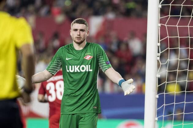 November 1, 2017 - Seville, Spain - Aleksandr Selikhov of Spartak in action during the UEFA Champions League Group E soccer match between Sevilla FC and Spartak Moskva at Estadio Ramon Sanchez Pizjuan Soccer 2017 - Sevilla FC vs Spartak Moskva - ZUMAa142 20171101_zap_a142_006 Copyright: xDanielxGonzalezxAcunax