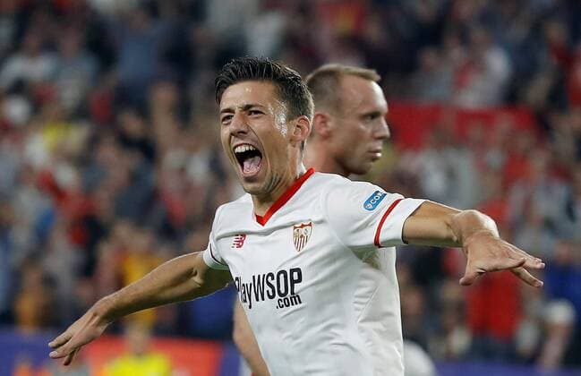 Sevilla s Clement Lenglet jubilates a goal during the UEFA Champions League 4th round groups phase match between Sevilla and Spartak Moscow at the Sanchez Pizjuan stadium in Seville, Andalusia, Spain, 01 November 2017. Sevilla vs. Spartak Moscow !ACHTUNG: NUR REDAKTIONELLE NUTZUNG!  Copyright: xJULIOxMUÑOZx SEV013 20171101-636451698289586209