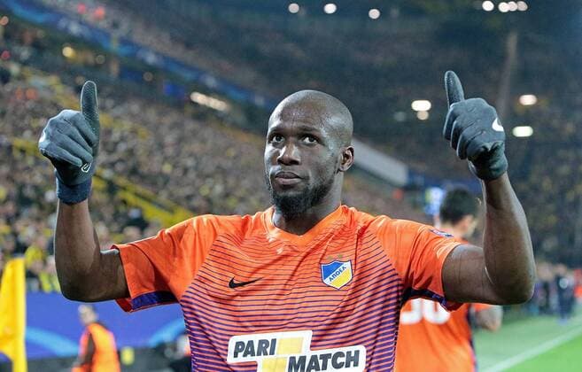 01 11 2017 xovx Football Champions League Borussia Dortmund APOEL Nicosia emspor cheering goal celebrations Goal celebration celebrate the goal at Mickael Pote APOEL Nicosia after the goal to 1 1 action Dortmund