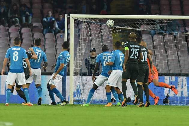 As Napoli 01 11 2017 - Champions League Napoli-Manchester City foto Antonello Sammarco Image nella foto: gol John Stones 