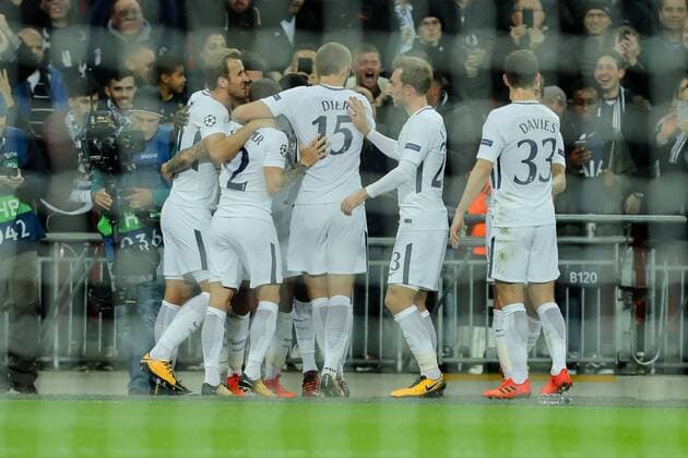 London England 01 11 2017 UEFA Champions League 2017 18 Season Group Stage Group H 4 Gameday Tottenham Hotspur Real Madrid Goal to the 1 0 Goalscorer Dele Alli THS is acclaimed DeFodi048
