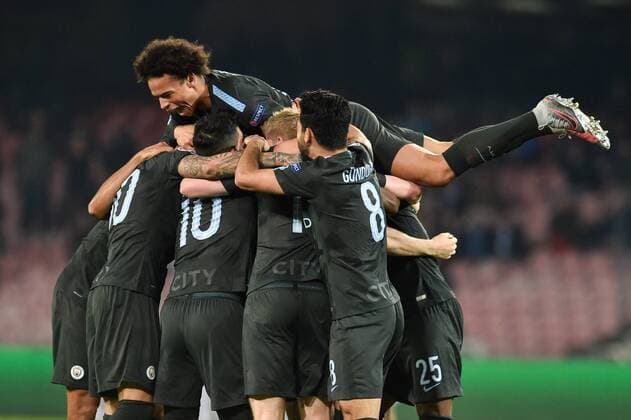 Themen der Woche - SPORT Bilder des Tages - SPORT John Stones of Manchester City celebrates scoring second goal during the UEFA Champions League group F match between Napoli and Manchester City at Stadio San Paolo, Naples, Italy on 1 November 2017. Copyright: xGiuseppexMaffiax 17480048